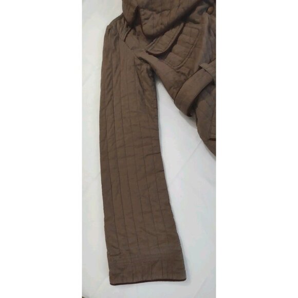 Tulle Women Belted Textured Vintage Design Jacket Brown Size M/L 90s - Picture 4 of 14